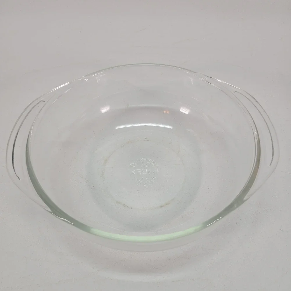 Pyrex 024 2 Quart Clear Glass Round Casserole Mixing Bowl USA
